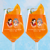 Meilleures amies - Verre personnalisé pour cocktails d'été