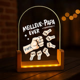 5Personlisiertes Geschenk - LED Aufsteller Portrait mit Holzsockel mit eigenen Namen personalisieren