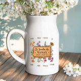 2 Personalisiertes Geschenk - Weiße Vase mit Henkel mit persönlichem Spruch und Namen