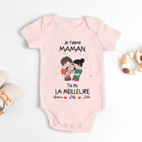 Fête des mères - Body bébé personnalisé pour la fête des mères et la fête des pères
