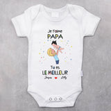 Meilleur papa - Body bébé personnalisé pour la fête des pères