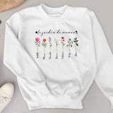 Le jardin de mamie - Sweat personnalisable avec les noms des enfants pour mamie