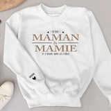 Je suis à la fois - Sweat personnalisable avec les noms des enfants pour maman et mamie