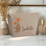Ta fleur - Trousse de maquillage en feutre personnalisé