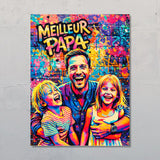 Street art pour papa – Affiche personnalisée style street art pour la fête des Pères