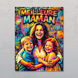 Street art pour maman – Affiche personnalisée style street art pour la fête des Mères