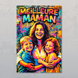 Street art pour maman – Affiche personnalisée style street art pour la fête des Mères