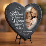 Cadeau personnalisé : cœur en ardoise avec impression résistante aux UV et aux intempéries – souvenir émouvant signé Love & Faith Cœur en ardoise avec gravure personnalisée – idée cadeau personnalisé durable et résistante aux intempéries de Love & Faith