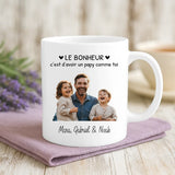 Cadeau personnalisé - mug blanc avec message et prénoms imprimés – idée cadeau unique de Love & Faith