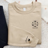 Maman – Sweat personnalisé au design moderne avec les prénoms des enfants