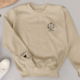 Maman – Sweat personnalisé au design moderne avec les prénoms des enfants