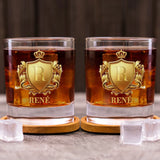 Mon whisky – Verre à whisky personnalisé avec emblème et initiale