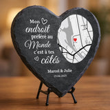 Cadeau personnalisé : cœur en ardoise avec impression résistante aux UV et aux intempéries – souvenir émouvant signé Love & Faith Cœur en ardoise avec gravure personnalisée – idée cadeau personnalisé durable et résistante aux intempéries de Love & Faith