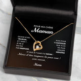 Chaîne personnalisée Maman et Mamie en Argent Sterling S925 avec zirconia et prénoms gravés, écrin cadeau inclus – Motiv 4