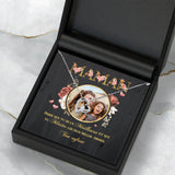 Chaîne personnalisée maman Parents-Chaîne argent Sterling S925 avec zirconia, écrin cadeau et gravure de prénoms – Motiv 3
