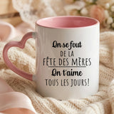 Tasse bicolore personnalisée pour maman et mamie avec impression panoramique et prénoms gravés – Motiv 21