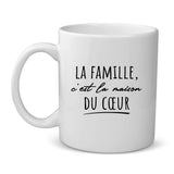 Tasse personnalisée Famille La maison du cœur avec prénoms et design sublimé – Motiv 2