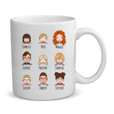Tasse personnalisée Grands-parents Mamie Chérie avec prénoms gravés, sublimation – Motiv 3