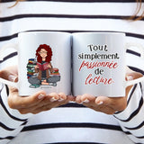 Tasse personnalisée La dévoreuse de livres design Amis, impression sublimation haute qualité – Motiv 4