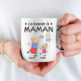 Tasse personnalisée La Bande à Mamie pour Mamie et Maman, designs personnalisables avec prénoms