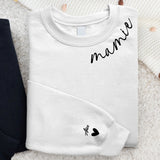 Sweat personnalisé Mamie Famille avec prénoms customisables, matière premium douce – Motiv 7