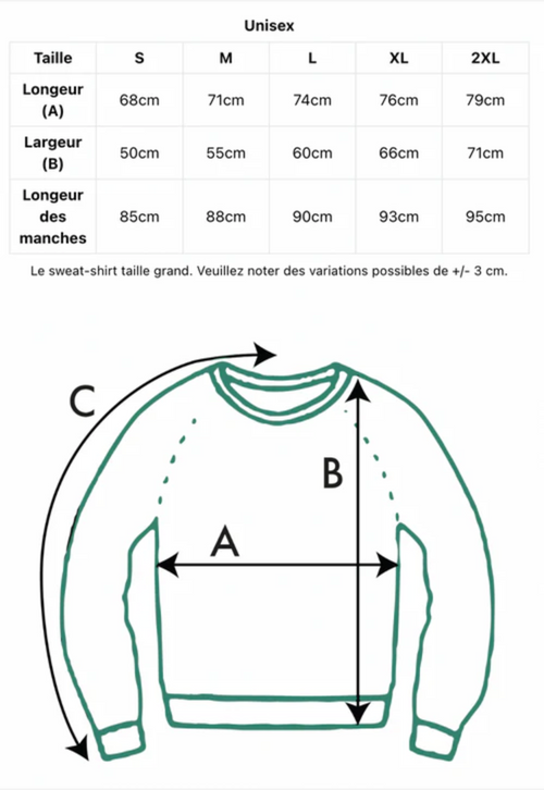 Détails du produit - Sweat avec impression 3D