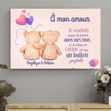 Complices en peluche (pour elle) - Couple-Toile