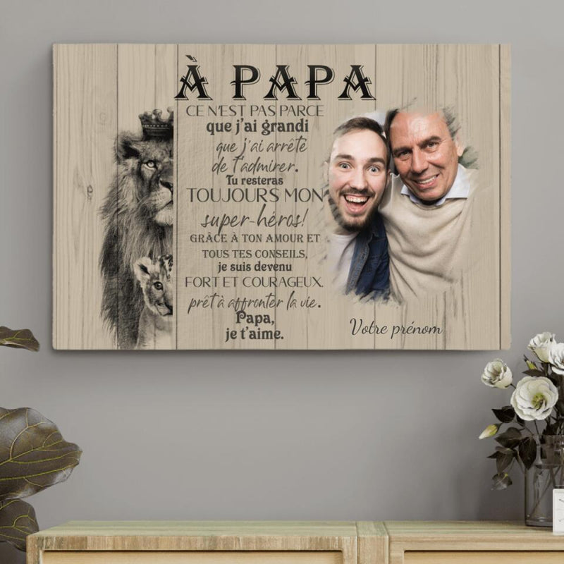 À papa (Photo) - Toile parents