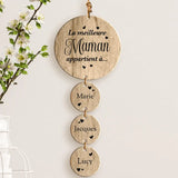 La meilleure - Parents-Pendentifs en bois