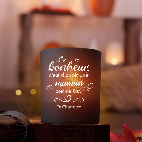 Le bonheur, c'est... - Parents-Verre à bougie