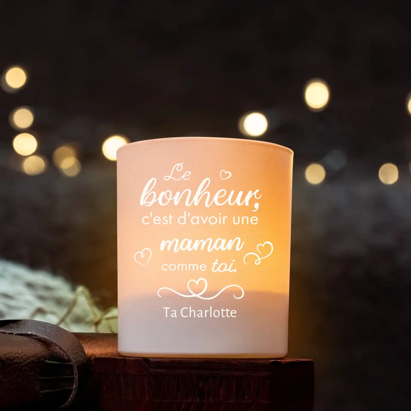 Le bonheur, c'est... - Parents-Verre à bougie