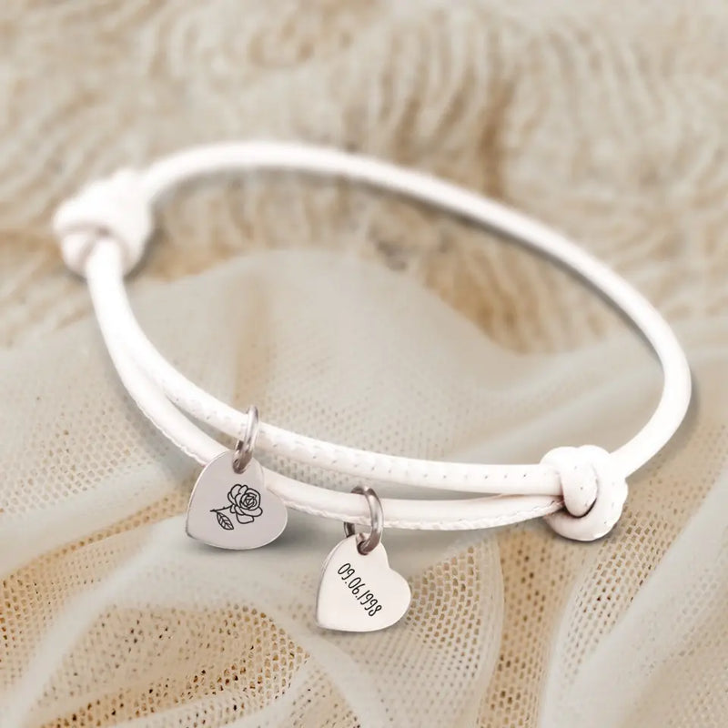 Fleur de Naissance - Amis-Bracelet en cuir