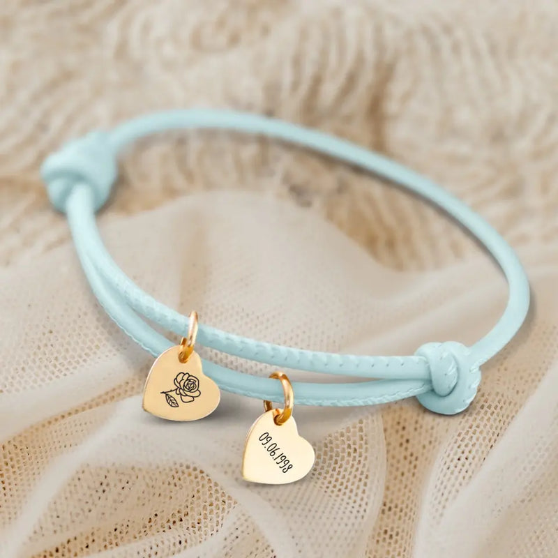 Fleur de Naissance - Amis-Bracelet en cuir