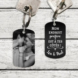 Mon endroit préféré - Couple-Porte-clés (Gravure - Noir/Blanc)