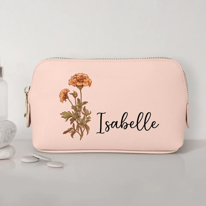 Ta fleur - Trousse de maquillage personnalisée en PU