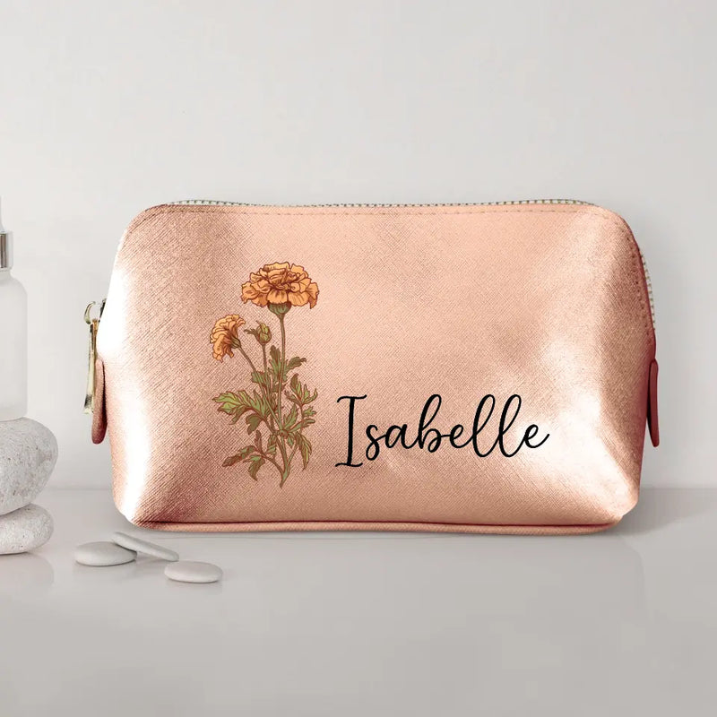 Ta fleur - Trousse de maquillage personnalisée en PU