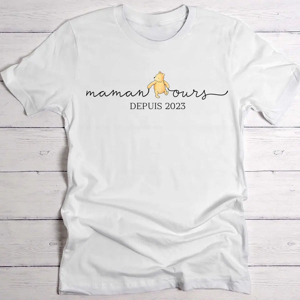 Maman ours - T-shirt avec avec motif ourson pour maman ou mamie
