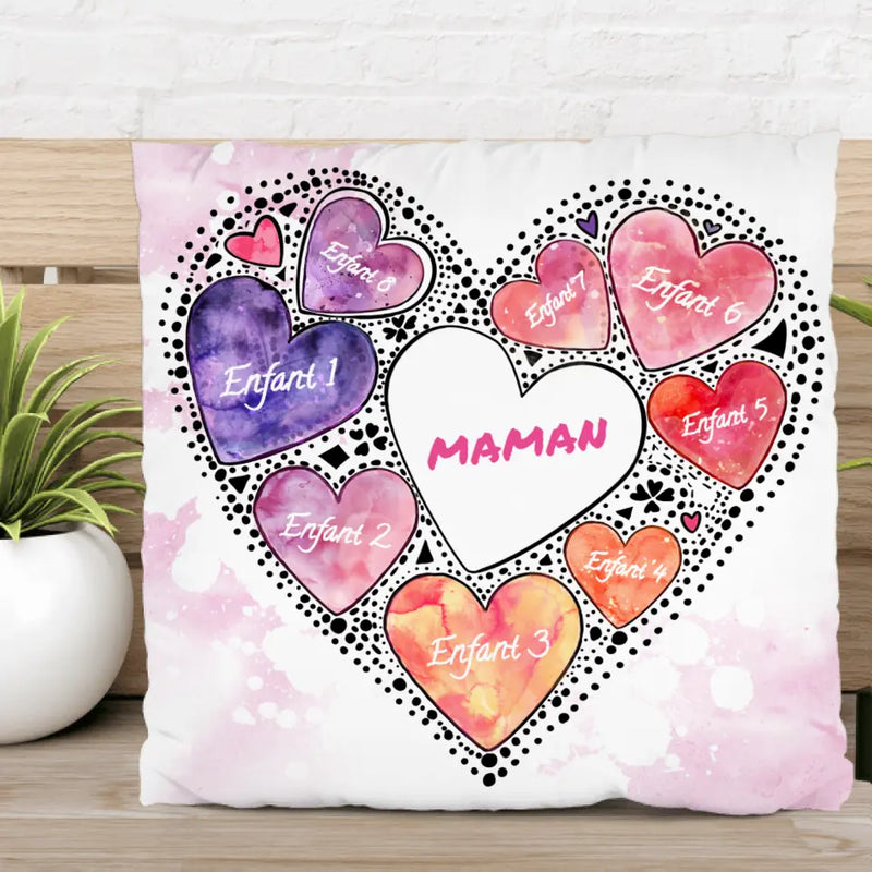 La main sur le cœur (pour les mamans) - Parents - Coussin