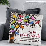 petits oiseaux - Grands-parents - coussin