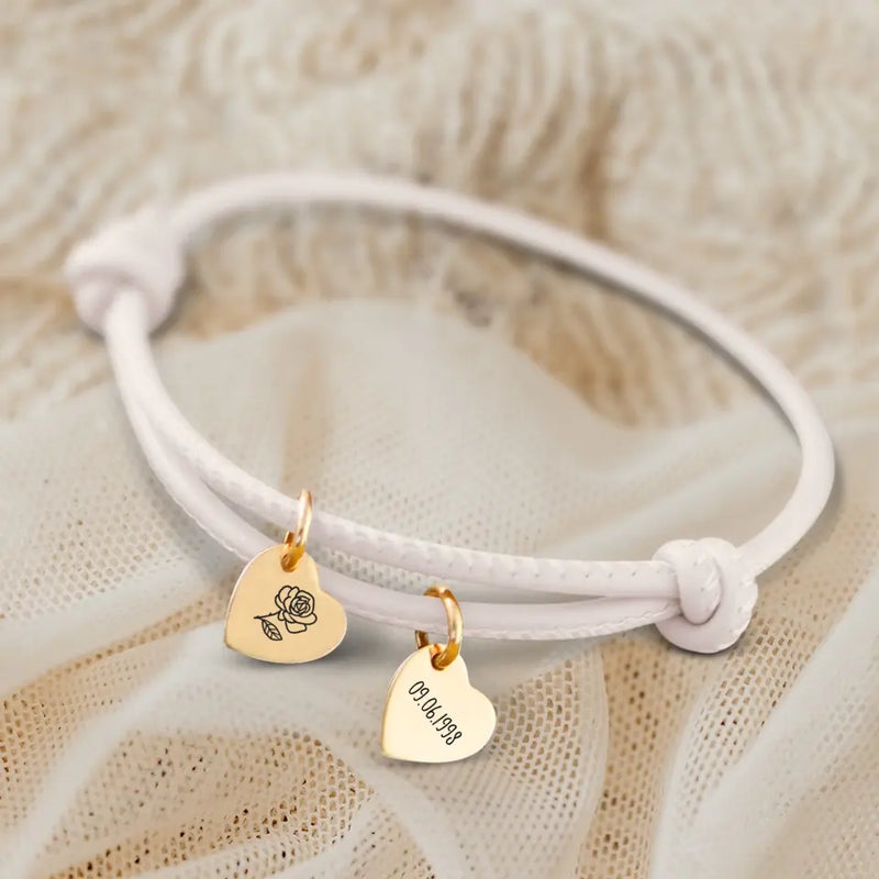 Fleur de Naissance - Amis-Bracelet en cuir