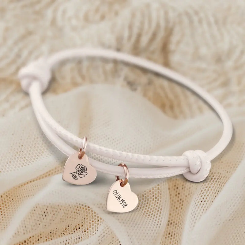 Fleur de Naissance - Amis-Bracelet en cuir