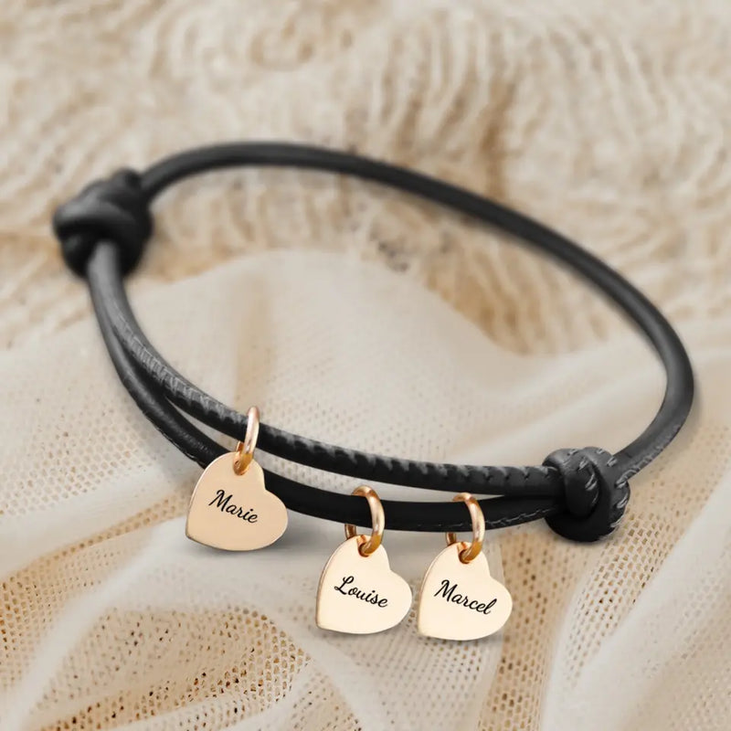 Amis - Bracelet en cuir personnalisé