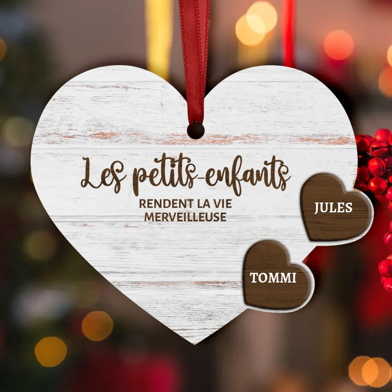 Les petits-enfants - Décoration de Noël personnalisée avec prénoms