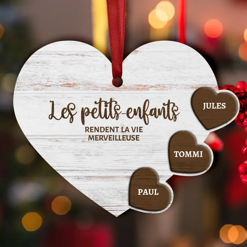 Les petits-enfants - Décoration de Noël personnalisée avec prénoms