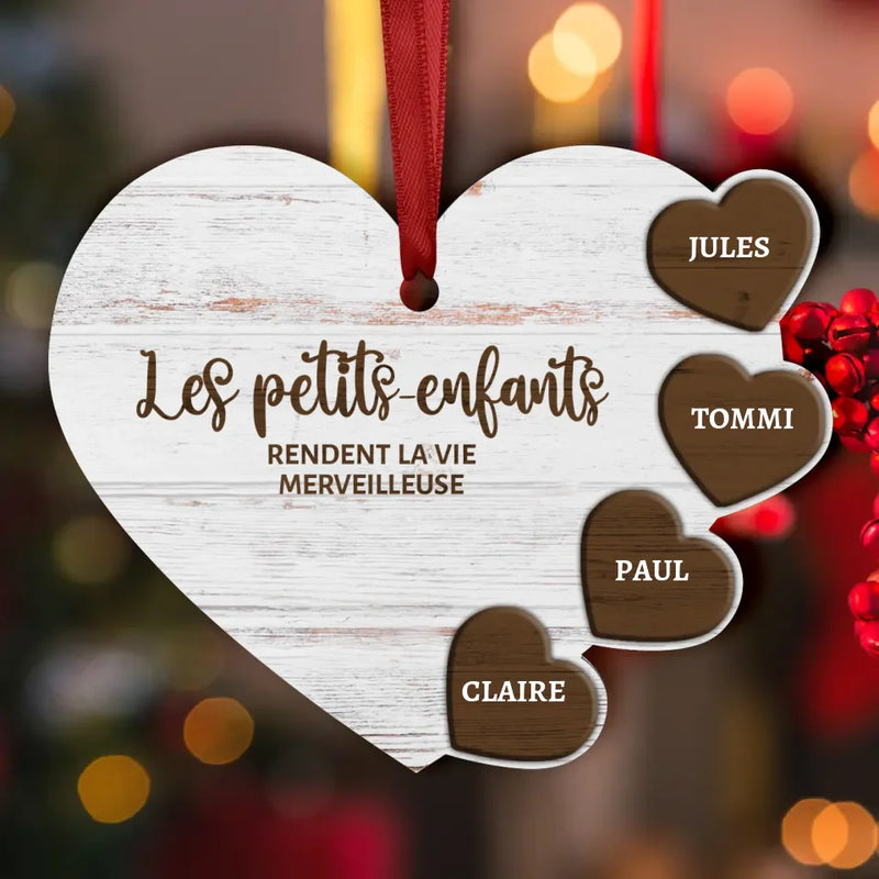 Les petits-enfants - Décoration de Noël personnalisée avec prénoms