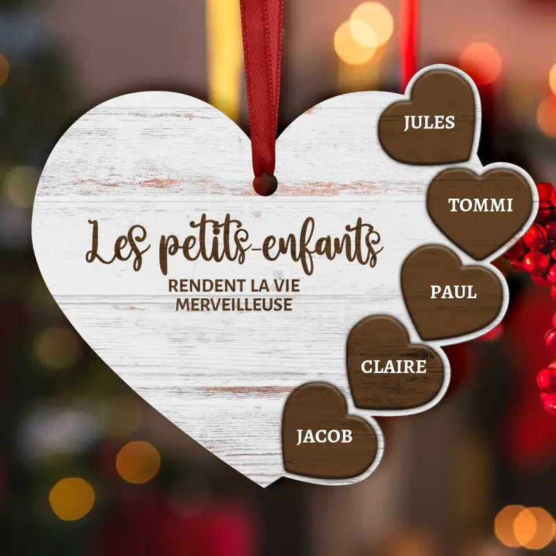 Les petits-enfants - Décoration de Noël personnalisée avec prénoms