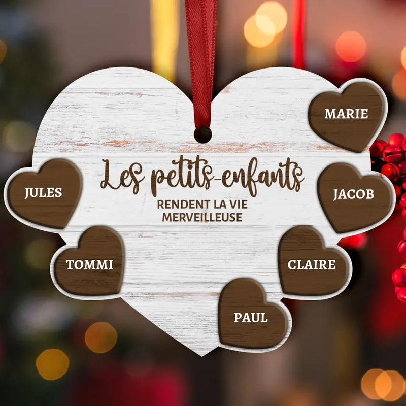 Les petits-enfants - Décoration de Noël personnalisée avec prénoms