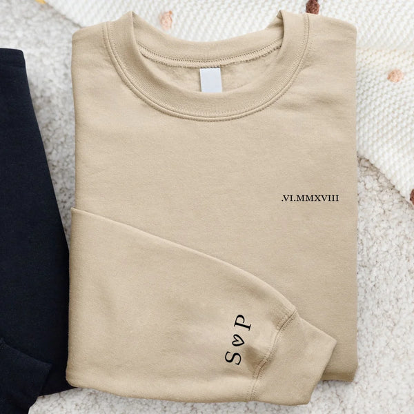 Nous deux - Sweat personnalisé avec date d'anniversaire pour les couples