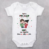 Notre premier Noël - body bébé pour le premier Noël de bébé avec maman et papa