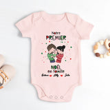 Notre premier Noël - body bébé pour le premier Noël de bébé avec maman et papa